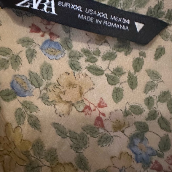 Zara Yellow Cream Buttoned Midi Dress - Picture 7 of 8